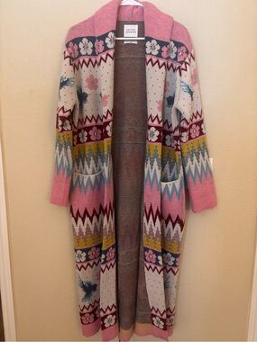 100% Merino Wool Long Hayley Menzies Cardigan